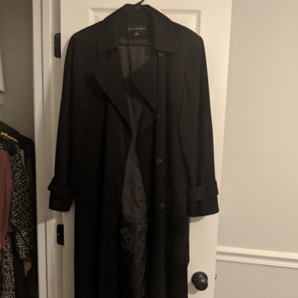 Women's trench length pea coat